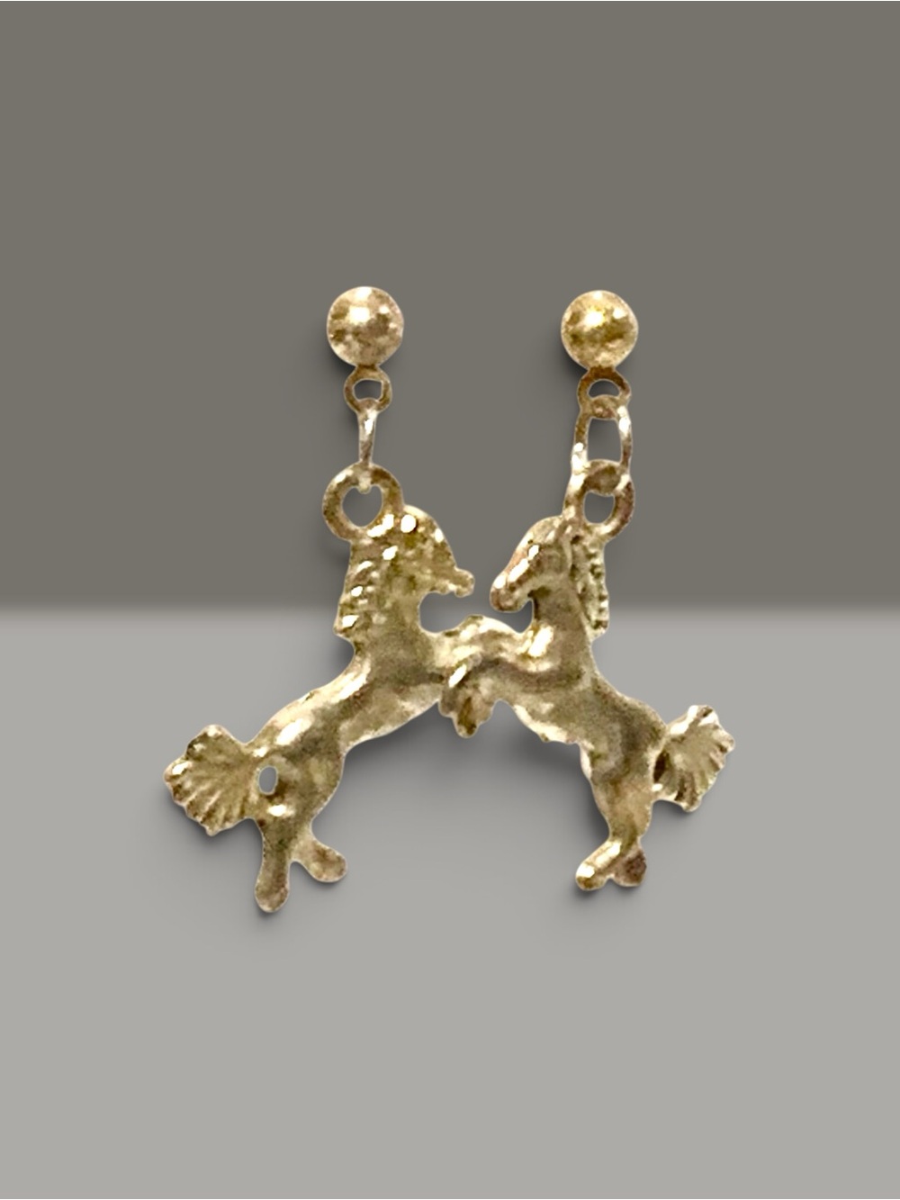 Silver-Tone 3D Horse Dangle Earrings - Women Jewelry Handmade